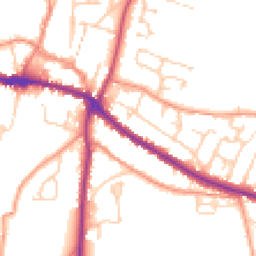 Daytime road noise heatmap for YO18 7DU