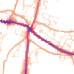 Daytime road noise heatmap for YO18 7DW