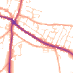 Daytime road noise heatmap for YO18 7DX