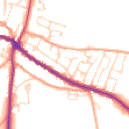 Daytime road noise heatmap for YO18 7EA