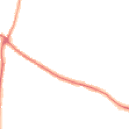 Night-time road noise heatmap for YO18 7EB