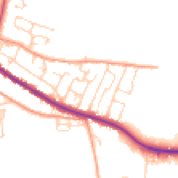 Daytime road noise heatmap for YO18 7EF