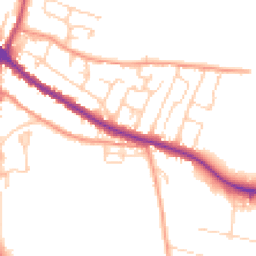 Daytime road noise heatmap for YO18 7EH