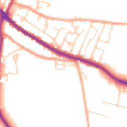 Daytime road noise heatmap for YO18 7EJ