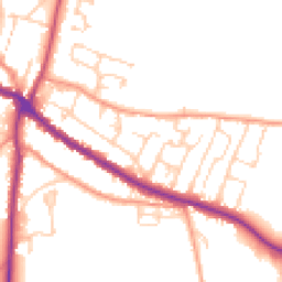 Daytime road noise heatmap for YO18 7EU