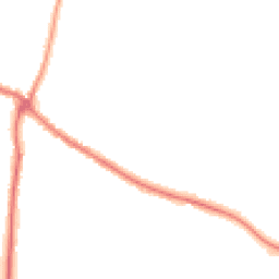 Night-time road noise heatmap for YO18 7EU