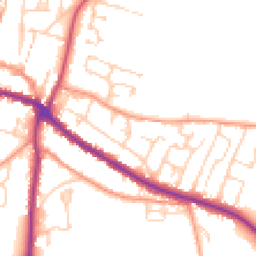 Daytime road noise heatmap for YO18 7JE
