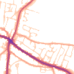 Daytime road noise heatmap for YO18 7JH