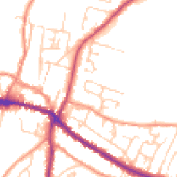 Daytime road noise heatmap for YO18 7JS