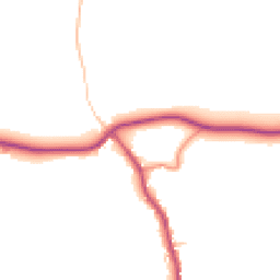 Daytime road noise heatmap for YO18 7PF