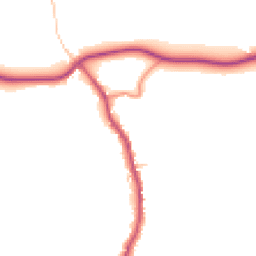Daytime road noise heatmap for YO18 7PR
