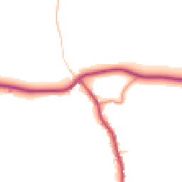 Daytime road noise heatmap for YO18 7PS