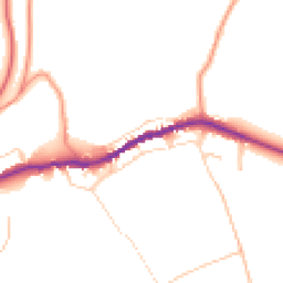Daytime road noise heatmap for YO18 7QW