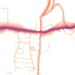 Daytime road noise heatmap for YO18 7RL