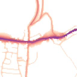 Daytime road noise heatmap for YO18 7RP