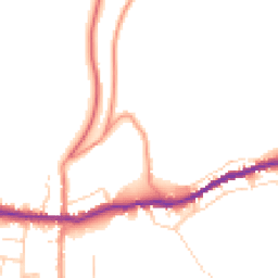 Daytime road noise heatmap for YO18 7RT