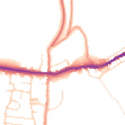 Daytime road noise heatmap for YO18 7RZ