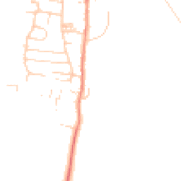 Daytime road noise heatmap for YO18 7SN