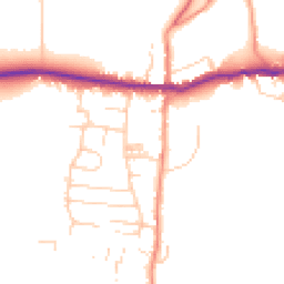 Daytime road noise heatmap for YO18 7SR