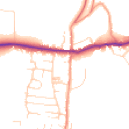 Daytime road noise heatmap for YO18 7SS