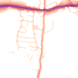 Daytime road noise heatmap for YO18 7SU