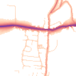 Daytime road noise heatmap for YO18 7SX