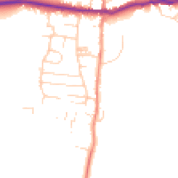 Daytime road noise heatmap for YO18 7TH