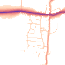 Daytime road noise heatmap for YO18 7TT