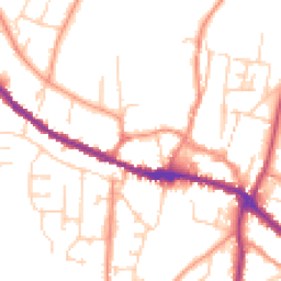 Daytime road noise heatmap for YO18 8AA