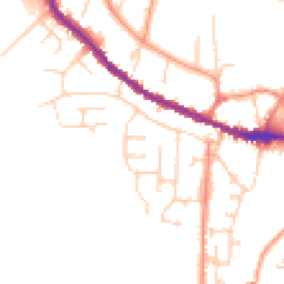 Daytime road noise heatmap for YO18 8BE
