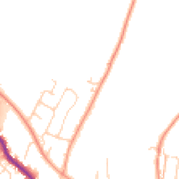 Daytime road noise heatmap for YO18 8BF