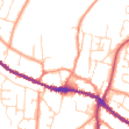 Daytime road noise heatmap for YO18 8DU