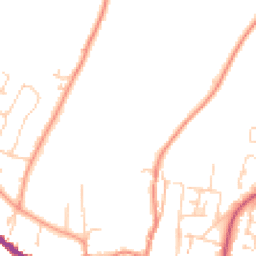 Daytime road noise heatmap for YO18 8JH