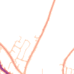 Daytime road noise heatmap for YO18 8ND