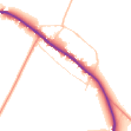 Daytime road noise heatmap for YO18 8NU