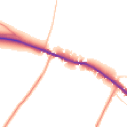Daytime road noise heatmap for YO18 8PE
