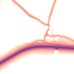 Daytime road noise heatmap for YO18 8PL