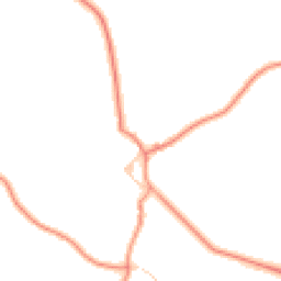 Daytime road noise heatmap for YO18 8RA