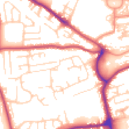 Daytime road noise heatmap for YO21 1AD