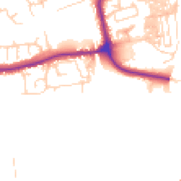 Daytime road noise heatmap for YO21 1AL
