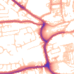 Daytime road noise heatmap for YO21 1HE