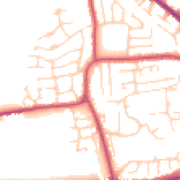 Daytime road noise heatmap for YO21 1HH