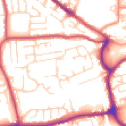 Daytime road noise heatmap for YO21 1JJ