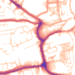Daytime road noise heatmap for YO21 1JU