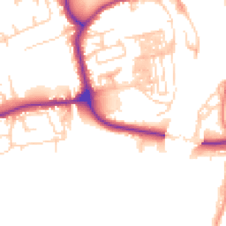 Daytime road noise heatmap for YO21 1QB