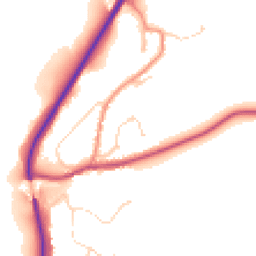 Daytime road noise heatmap for YO21 1TA
