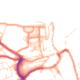 Daytime road noise heatmap for YO21 3EY