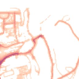 Daytime road noise heatmap for YO22 4BE