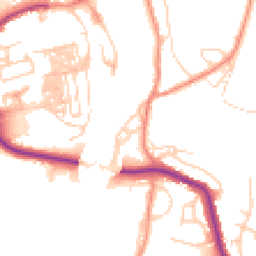 Daytime road noise heatmap for YO22 4FA
