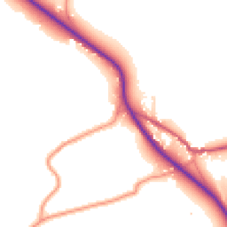 Daytime road noise heatmap for YO22 4LD